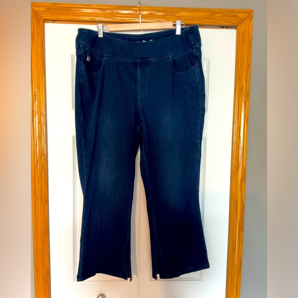 New Belle by Kim Gravel Flexibelle Kickity Split Cropped Jean Size 18W